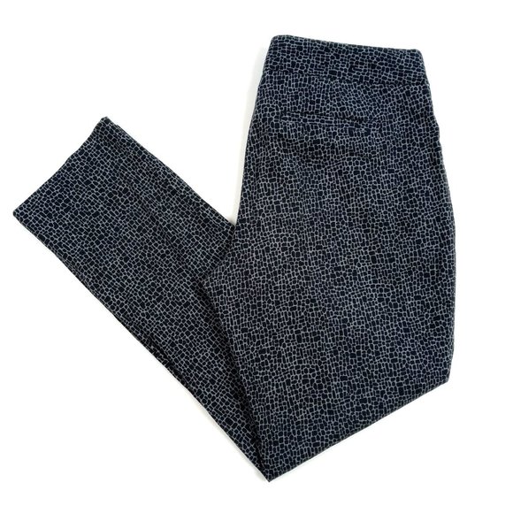 BANANA REPUBLIC | NAVY Print Hampton Fit Slim Stretch | Dress Pants/Trousers - Picture 2 of 12